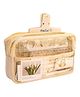 Bunie Large Capacity Multiple Compartment Pouch with Transparent Design - Beige