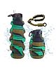 Bunie Stylish Collapsible Silicone Sipper Bottle with Wrist Strap  Pack of 1 Green