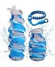 Bunie Stylish Collapsible Silicone Sipper Bottle with Wrist Strap  Pack of 1 Blue