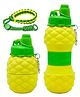 Bunie Pineapple Shaped Expandable Silicone Sipper Bottle with Wrist Strap  1 Pc Yellow