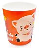 Bunie Cartoon Theme Bamboo Fiber Milk Mug for Kids  Pack of 1 Orange