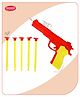 Aditi Toys Kids Toy Gun Set with 5 Vacuum Stick Darts - Safe & Durable Toy for Hand-Eye Coordination and Intellectual Development (Red)