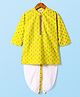Babyhug Cambric Woven Full Sleeves Dhoti Kurta Set with Floral Print - Yellow