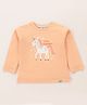 Teddy Sinker Knit Full Sleeves T-Shirt with Text Print - Tan