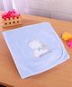 Simply Terry Cotton Knit Teddy  Embroidery Towel & Wrapper  L 80 x B 80 cm - Blue