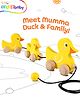 Intellibaby Premium Wooden Pull Along Duck & Ducklings | Walking Development Toy | Motivates Toddlers to Walk | Enhances Muscle Strength & Coordination | Ideal for Gifting | Safe for Toddlers
