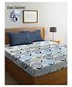 Klotthe Multi Floral 300 TC Cotton Blend Fitted Super King Double Bedsheet with 2 Pillow covers