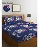 Klotthe Multi Floral 300 TC Cotton Blend Fitted Double Bedsheet with 2 Pillow Covers