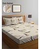 Klotthe Multi Floral 300 TC Cotton Blend Fitted Double Bedsheet with 2 Pillow Covers