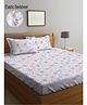 Klotthe Multi Floral 300 TC Cotton Blend Fitted Double Bedsheet with 2 Pillow Covers