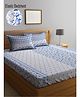 Klotthe Multi Floral 300 TC Cotton Blend Fitted Double Bedsheet with 2 Pillow Covers