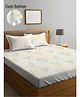 Klotthe Multi Floral 300 TC Cotton Blend Fitted Double Bedsheet with 2 Pillow Covers