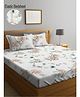 Klotthe Multi Floral 300 TC Cotton Blend Fitted Double Bedsheet with 2 Pillow Covers