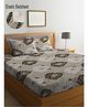 Klotthe Multi Abstract 300 TC Cotton Blend Fitted Double Bedsheet with 2 Pillow Covers