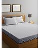 Klotthe Grey Geometric 300 TC Cotton Blend Fitted Double Bedsheet with 2 Pillow Covers