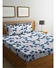 Klotthe Multicolor Floral 300 TC Cotton Blend Fitted Double Bedsheet with 2 Pillow Covers