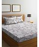 Klotthe Multicolor Floral 300 TC Cotton Blend Fitted Double Bedsheet with 2 Pillow Covers