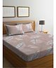 Klotthe Multicolor Floral 300 TC Cotton Blend Fitted Double Bedsheet with 2 Pillow Covers