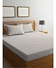 Klotthe Multicolor Geometric 300 TC Cotton Blend Fitted Double Bedsheet with 2 Pillow Covers