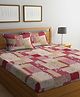 Klotthe Multicolor Floral 400 TC Pure Cotton Fitted Double Bedsheet with 2 Pillow Covers