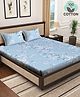 Klotthe Multicolor Floral 400 TC Pure Cotton Fitted Double Bedsheet with 2 Pillow Covers
