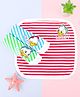 Babyhug Disney Interlock Knit Wash cloth With Donald Duck Graphics L 29 x B 29 cm Pack of 3 - Red Blue & Green