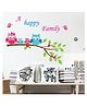 Jaamso Royals Cute Colorful Owl Branch Butterfly Wall Sticker for Home Decor