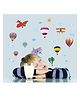 Jaamso Royals Hot Air Baloon Self Adhesive Vinyl Wall Sticker