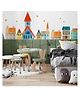 Jaamso Royals Multicolor Cartoon House Design Wall Art Decoration Wall Sticker