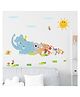 Jaamso Royals Beautiful Cartoon Animals Butterflies Sun Wall Sticker