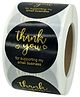 Jaamso Royals Black Color Thank You Label, Thank You Decorative Stickers (1 inch, 500 Label)