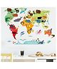 Jaamso Royals World Map Self Adhesive Wall Sticker Educational Childs Bedroom Decor