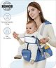 Babyhug Luxe Lift 4-in-1 Ergonomic Hip Seat Carrier: Padded Waist Support, Adjustable Straps, 4 Carrying Positions, Side Storage & Optimal Weight Distribution  For Babies 5 Months+ up to 15 kg - Blue
