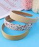 Pine Kids Free Size Hair Bands with Floral Print  Pack of 3 - Dark Yellow