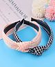 Pine Kids Hair Bands Knot Design with Checks Free Size Pack of 2 - Black & Yellow