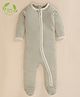 Cot & Candy Organic Cotton Knit Full Sleeves Striped Sleep Suit - Dewkist