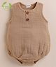 Cot & Candy Organic Cotton Sleeveless Solid Onesie - Latte