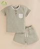 Cot & Candy Organic Cotton Half Sleeves Striped Tee & Coordinating Shorts Set - Dewkist