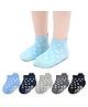 MOMISY 6 Pairs Anti Skid Star Design Ankle Socks - Multicolor