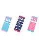 MOMISY Pair of 3 Long Tube Knee High Socks -Multicolor