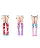 MOMISY Pair Of 3 Long Tube Unicorm Printed Knee High Socks - Multi Color
