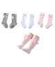 MOMISY Pair of 3 Long Tube Knee High Socks -Multicolor