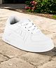 Lil Lollipop Casual Shoes With Lace Tie Up - White