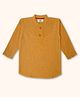 Peekaaboo Kids Pure Cotton Full Sleeves Solid Pintucks Detailed Shirt - Beige