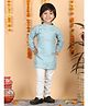 Polka Tots Cotton Full Sleeves Cycle Printed Kurta Pyjama Set - Green