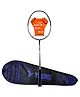 Young Fury X Power (Full Graphite, 30 LBS) strung Badminton Racquet with Full Cover (Black Orange)