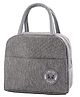 House of Quirk Insulated Lunch Bags Small Work Student Kids to School Thermal Cooler Picnic Organizer Storage Lunch Box Portable and Reusable Nylon - Grey