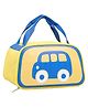 House of Quirk Insulated Reusable Lunch Bag for Three-Layer Thick Fabric Lunch Bag for School Picnic Office Outdoor Gym Large Bus-Yellow/Blue