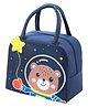 House of Quirk Insulated Lunch Bag Office Lunch Bag Cooler Bag Lunch Bag Picnic Bag Pocket Bag Waterproof Insulated Canvas Space Star Bear - Blue