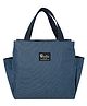 House of Quirk Nylon Insulated Reusable Lunch Bag Tote Bag For Three-Layer Thick Fabric Lunch Bag For School Picnic Office Outdoor Gym - Dark Blue